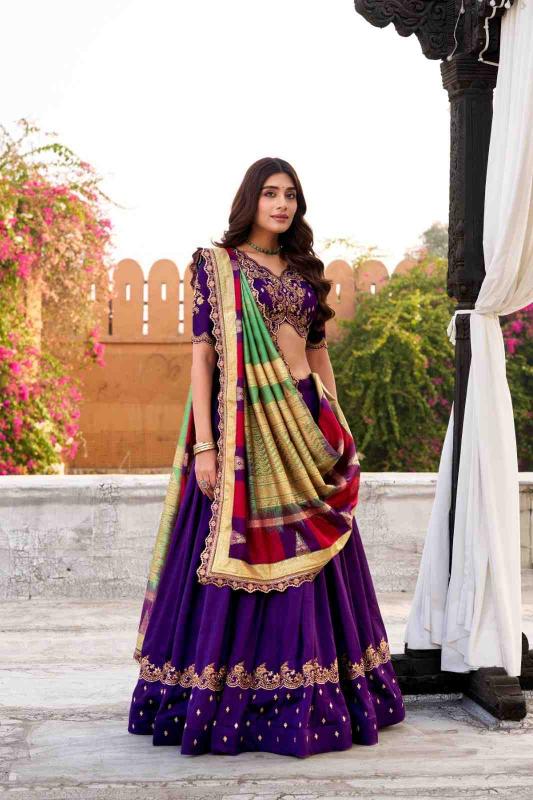Taraa L 1202 Vichitra Silk Traditional lehengha choli wholesalers in Hyderabad